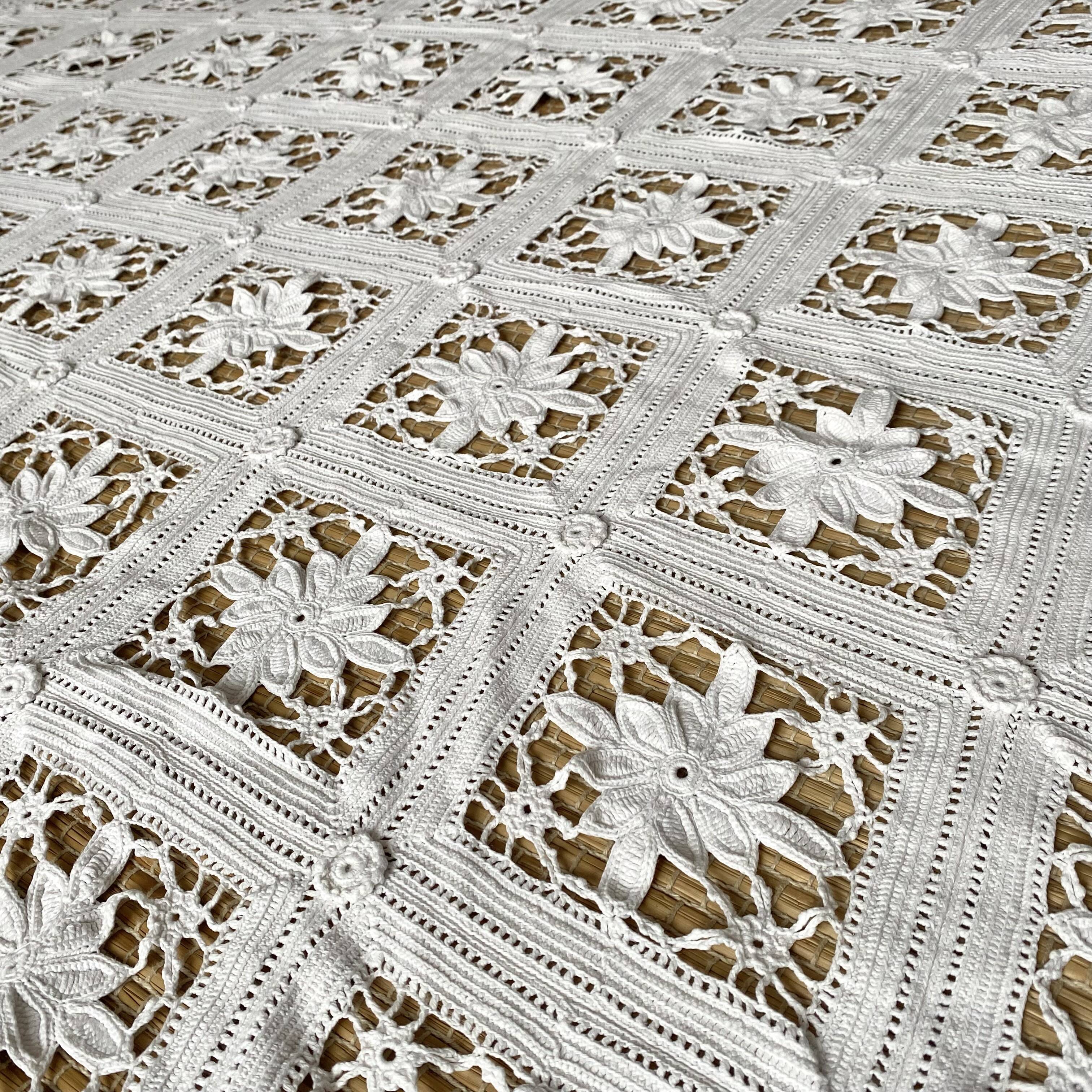 White crochet blanket 160X170