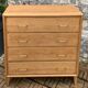 Commode pieds compas et chêne brut massif  1960