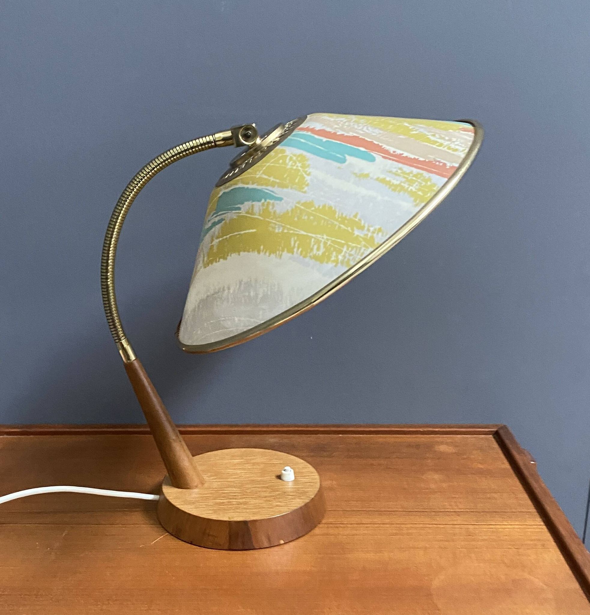 Lampe de bureau Temde années 1960 à col de cygne flexible