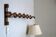Large concertina wall light in teak by Eric Hansen / Le Klint, Denmark 1960