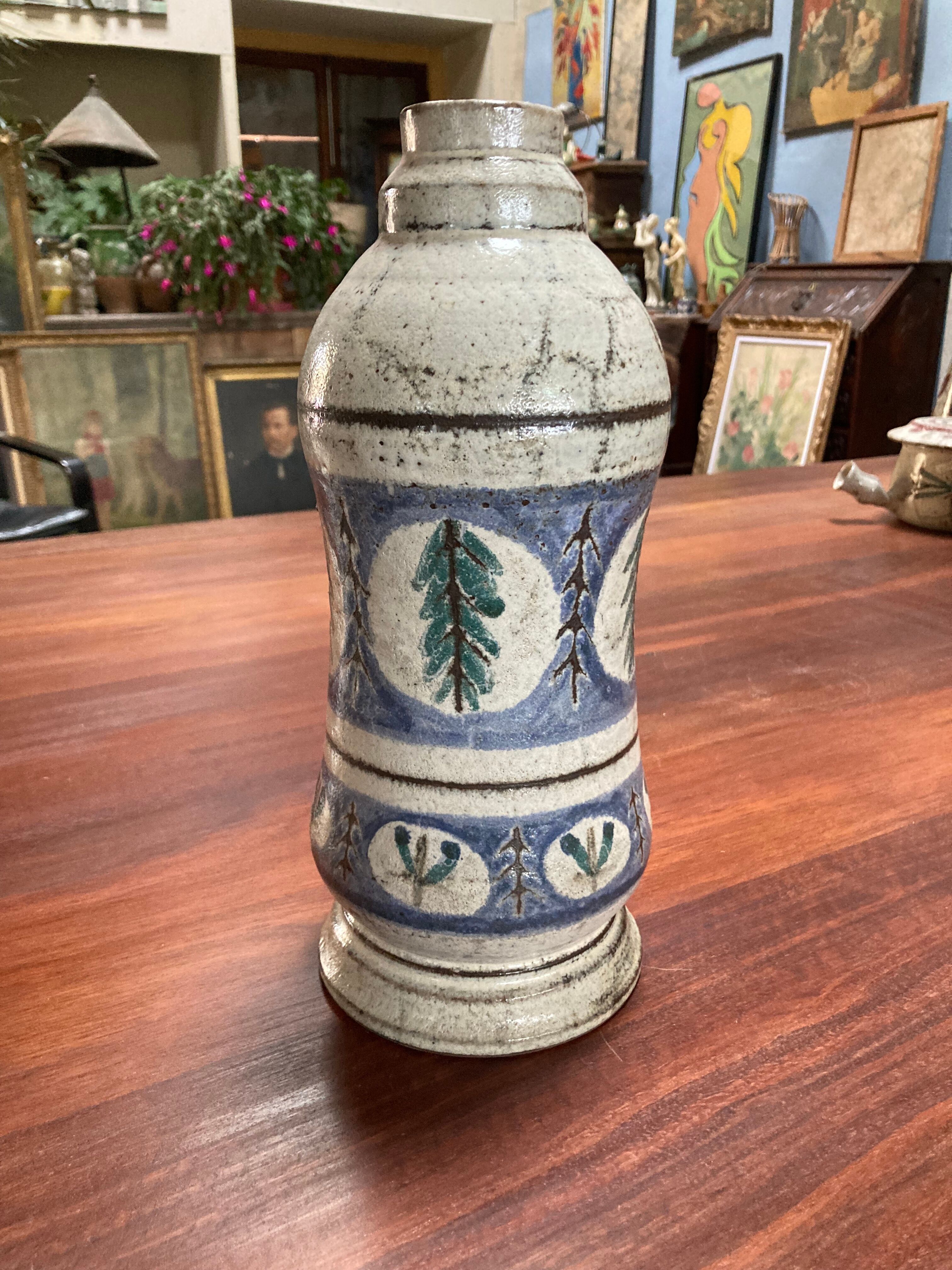 Ceramic lamp base. Gustave Reynaud. Le Murier. Vallauris.