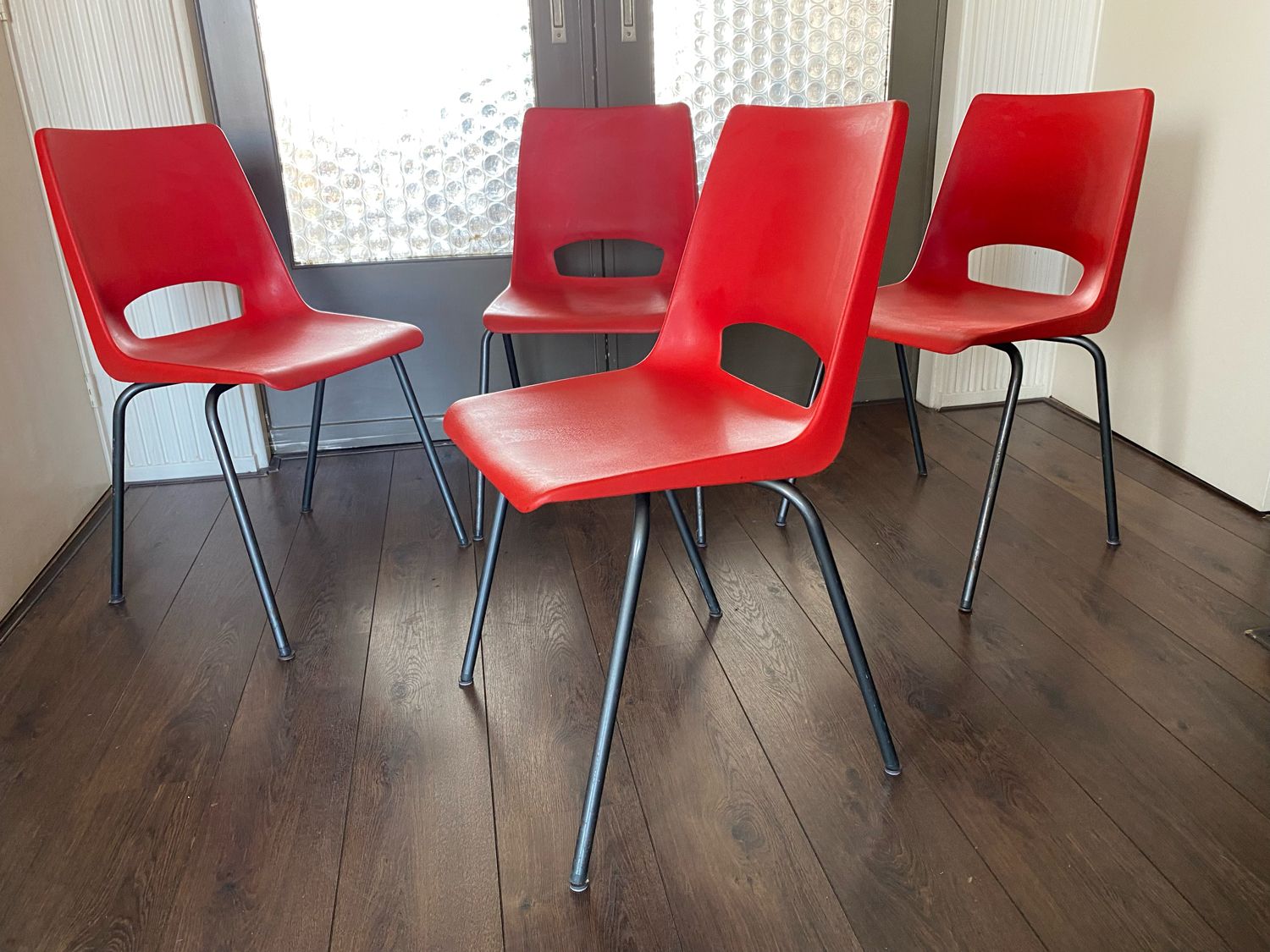 Chaises industrielles du milieu du siècle d’Ahrend De Cirkel, années 1960, lot de 4