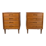 2x Vintage 1960s Danish chests of drawers, night stands teak 60 - 70