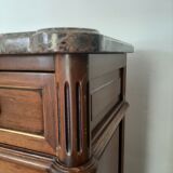 vintage - Small style chest of drawers - Louis XVI marble top with 1 drawer and 2 doors