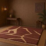 Handmade traditional beni ourain rug, size 150 x 250 cm.