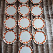 13 assiettes plates vintages Moulin des Loups