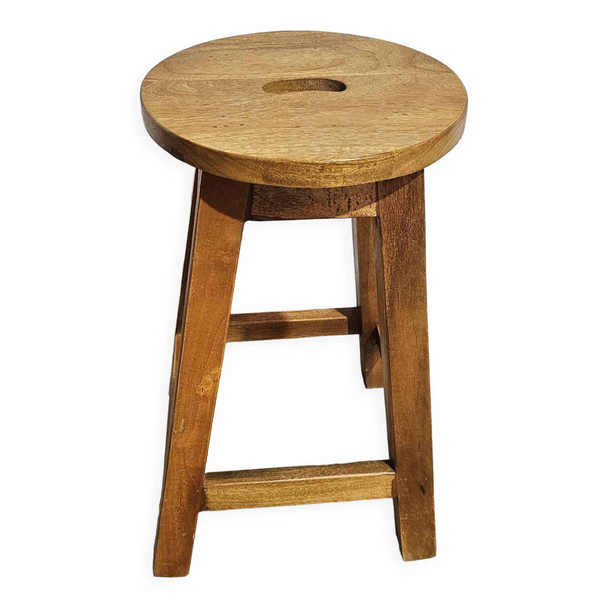Burmese teak workshop stool
