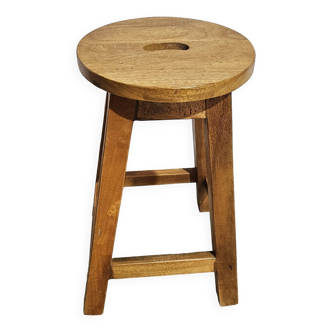 Burmese teak workshop stool
