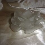 Ancient tulip in pink-shaped glass pate