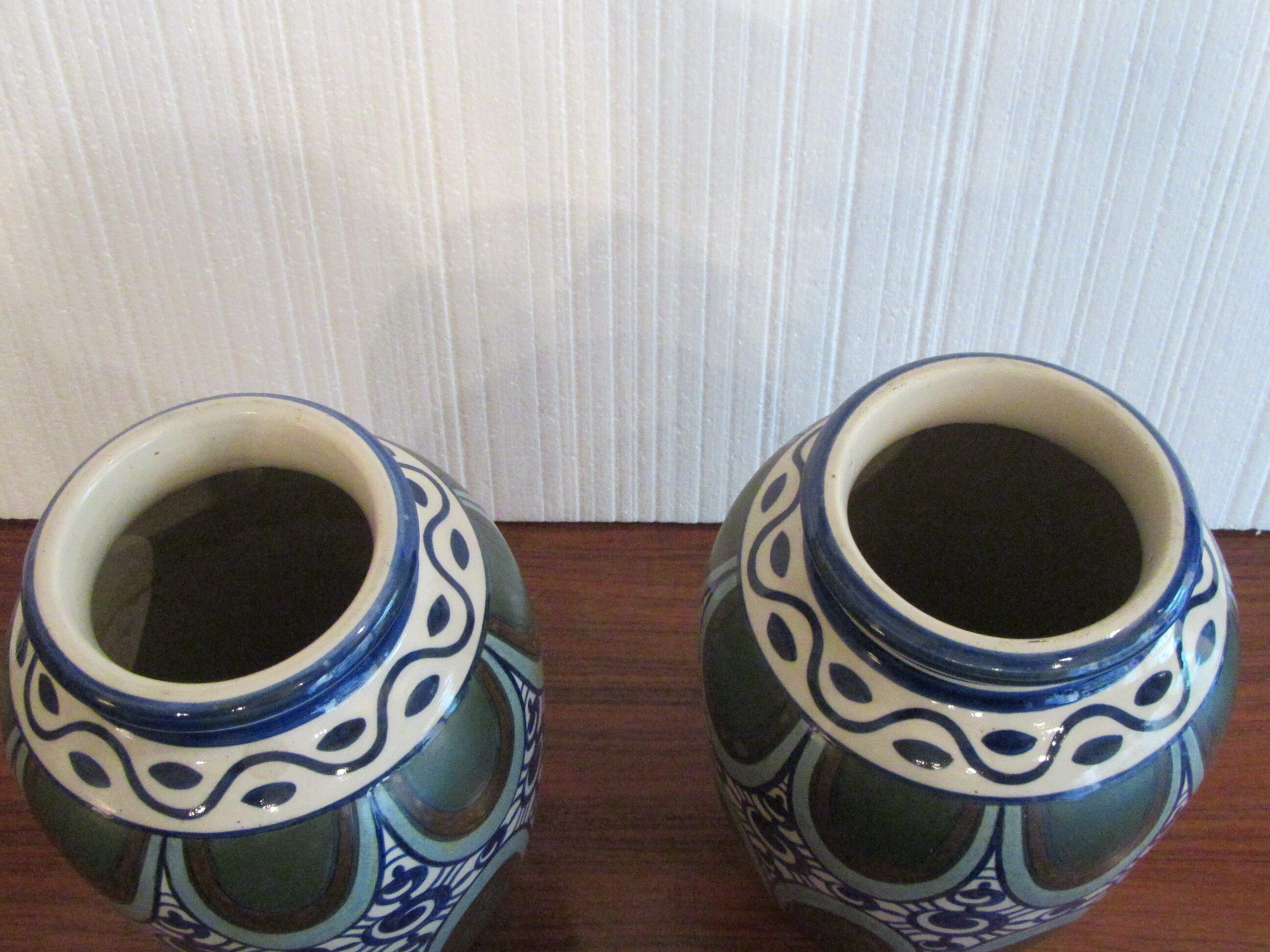 Paire vases Charles Catteau grès Keramis