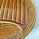 Set of 6 asparagus barbotine plates