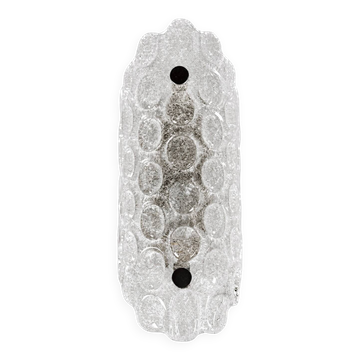 1960s 1970s Wall Lamp Fischer Leuchten Germany Wall Sconce Ice Glass Design