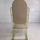60s rocking chair in brass and ecru imitation leather