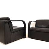 Otto Zapf Arcona ensemble de 2 fauteuils en cuir pour Art Collection