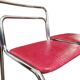 2 chaises en cuir, années 60-70