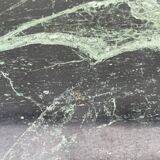 Coffee table in gilded brass and veined green marble