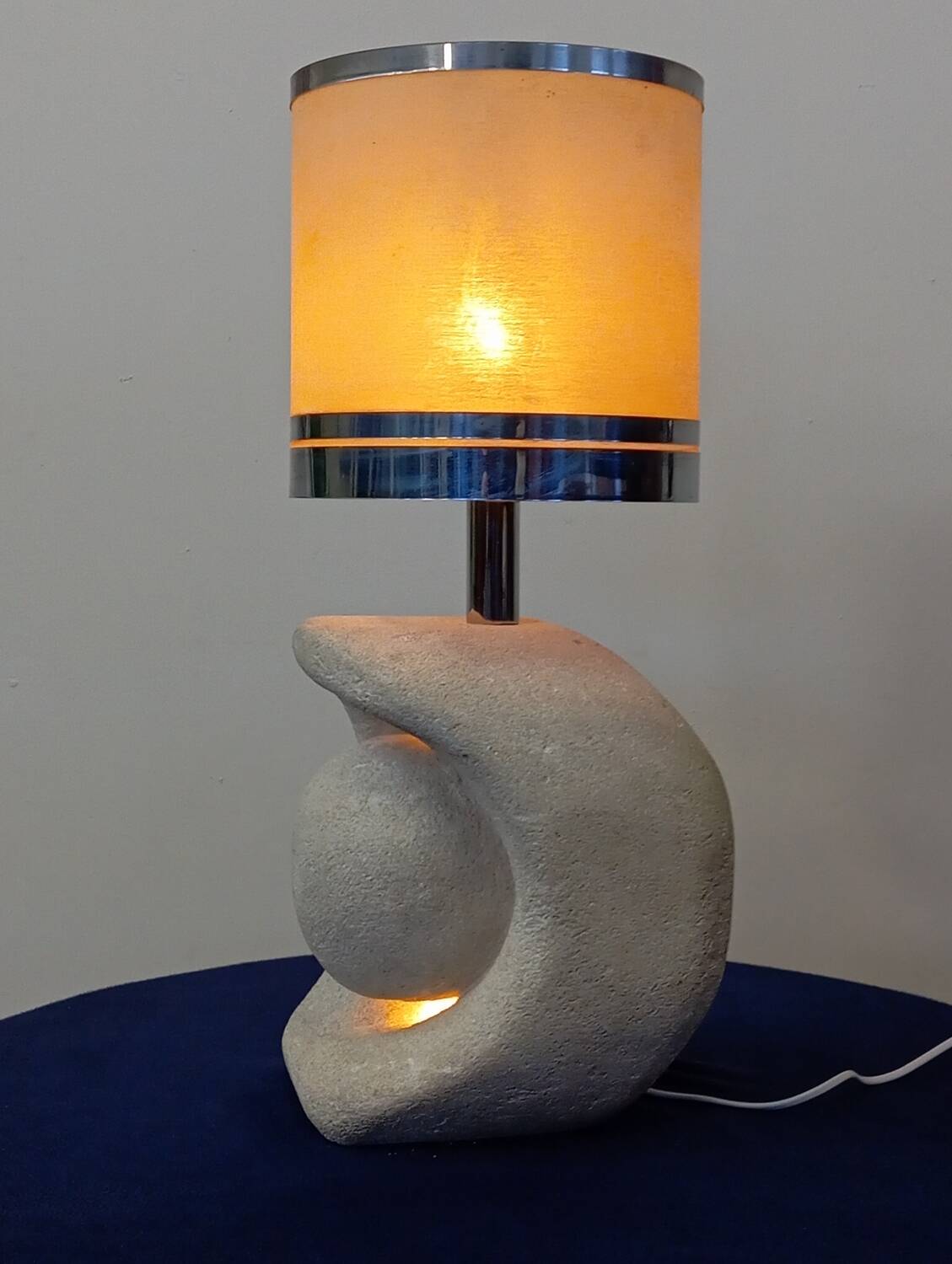 Natural stone lamp from the 70s Albert Tormos