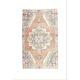 Vintage Turkish hand-knotted geometric runner 132x221
