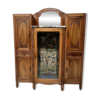 Buffet d'époque Art Déco en noyer massif XX siècle