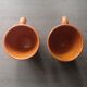 Duo of glazed potter's cups
