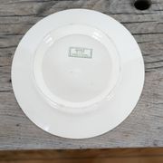 Cake dish on foot, old compotier by the Sarreguemines factory, France