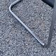 Fauteuil style MG5 tubes chromés assise et dossier cuir noir
