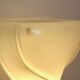 Leucos table lamp, handmade, limited edition in white opalescent glass
