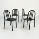 Lot de 4 chaises Nr 222 par Robert Mallet Stevens producteur palluco italia, 1980