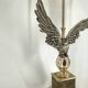 Pair of nickel eagle table lamps by Loevsky and Loevsky, 1970s