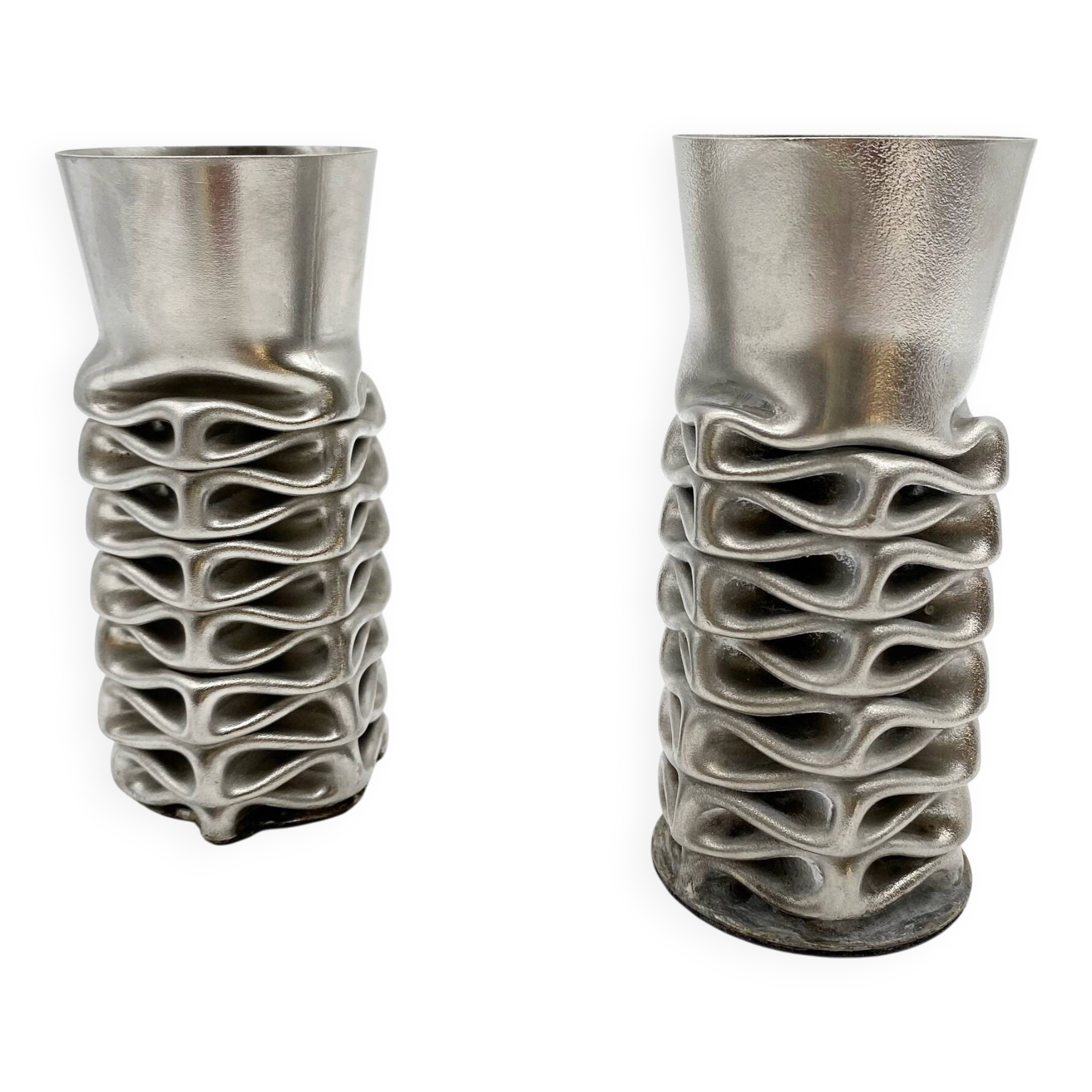 Pair of “compression” vases by jacques moniquet – 1970s