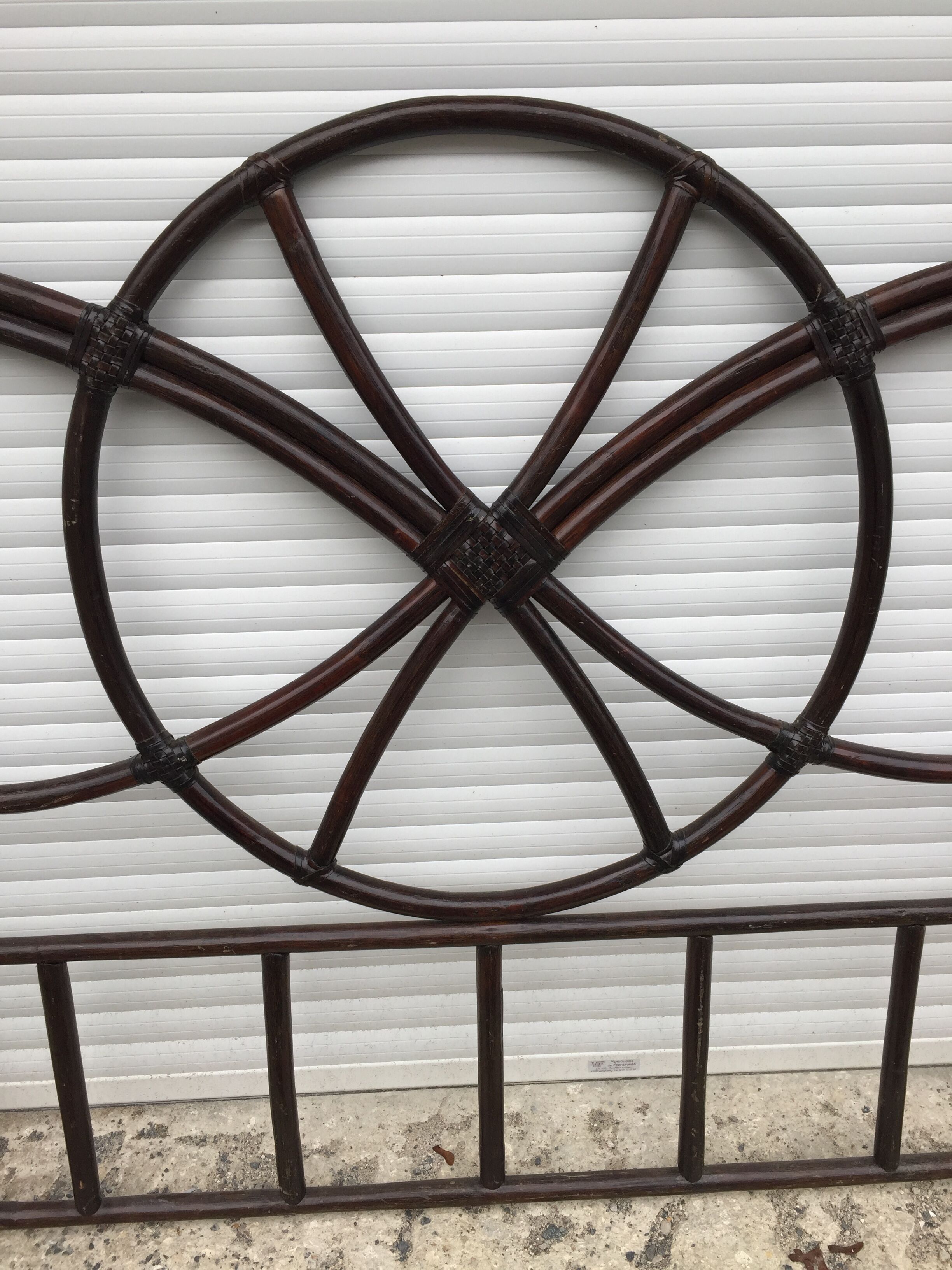 Vintage rattan headboard