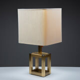 Lampe de table des années 70 avec base en laiton