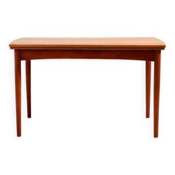 Table à manger extensible en teck et chêne, restaurée