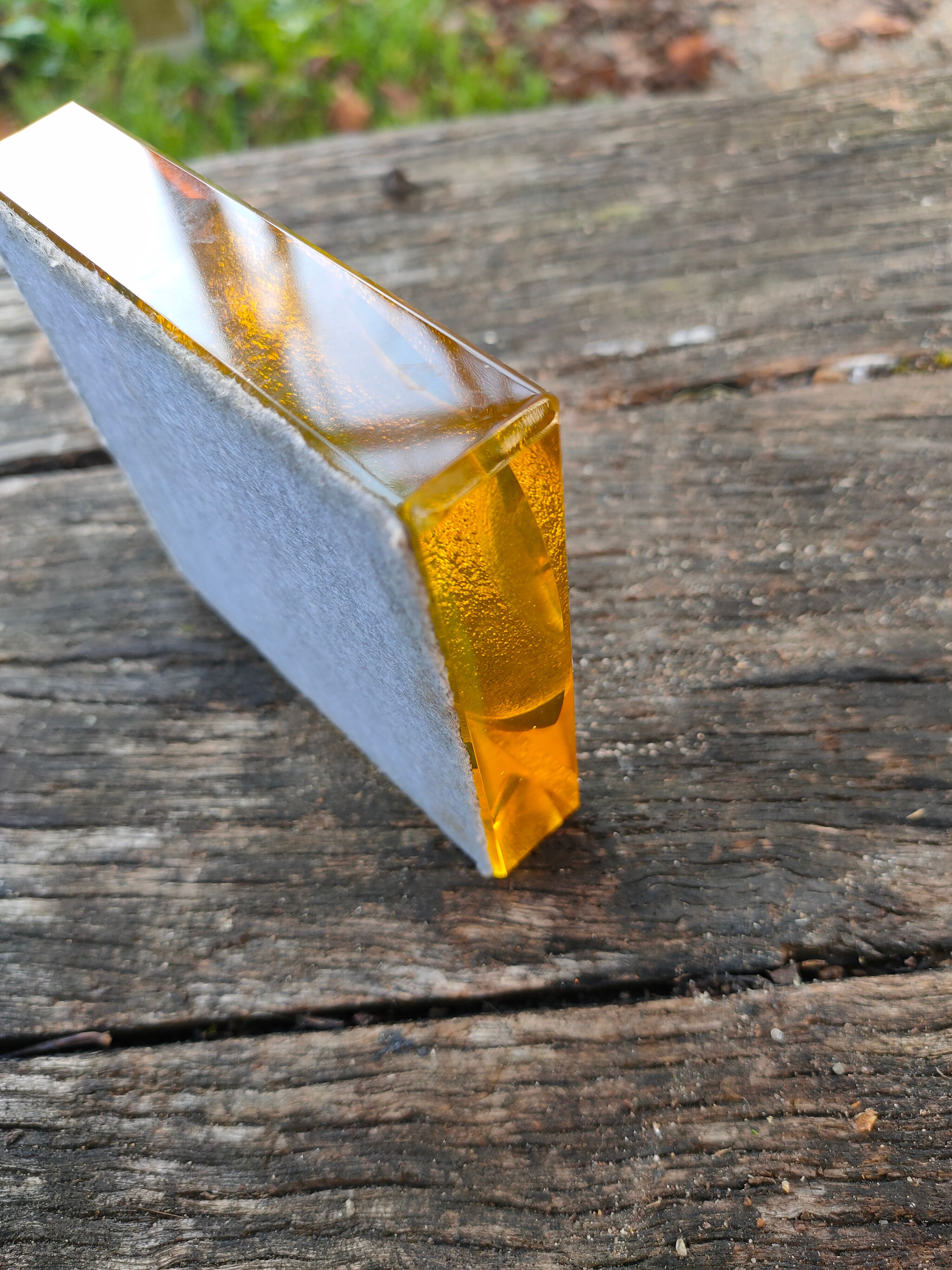 Empty yellow crystal pocket