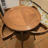 Pedestal Swivel Table with marquetry top