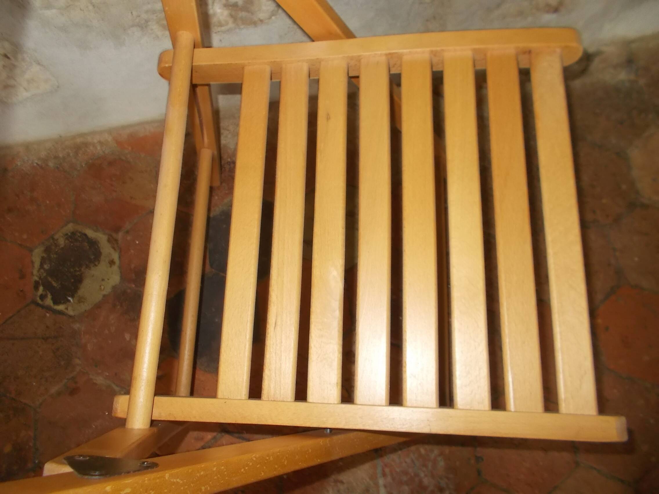 Vintage wooden folding chair