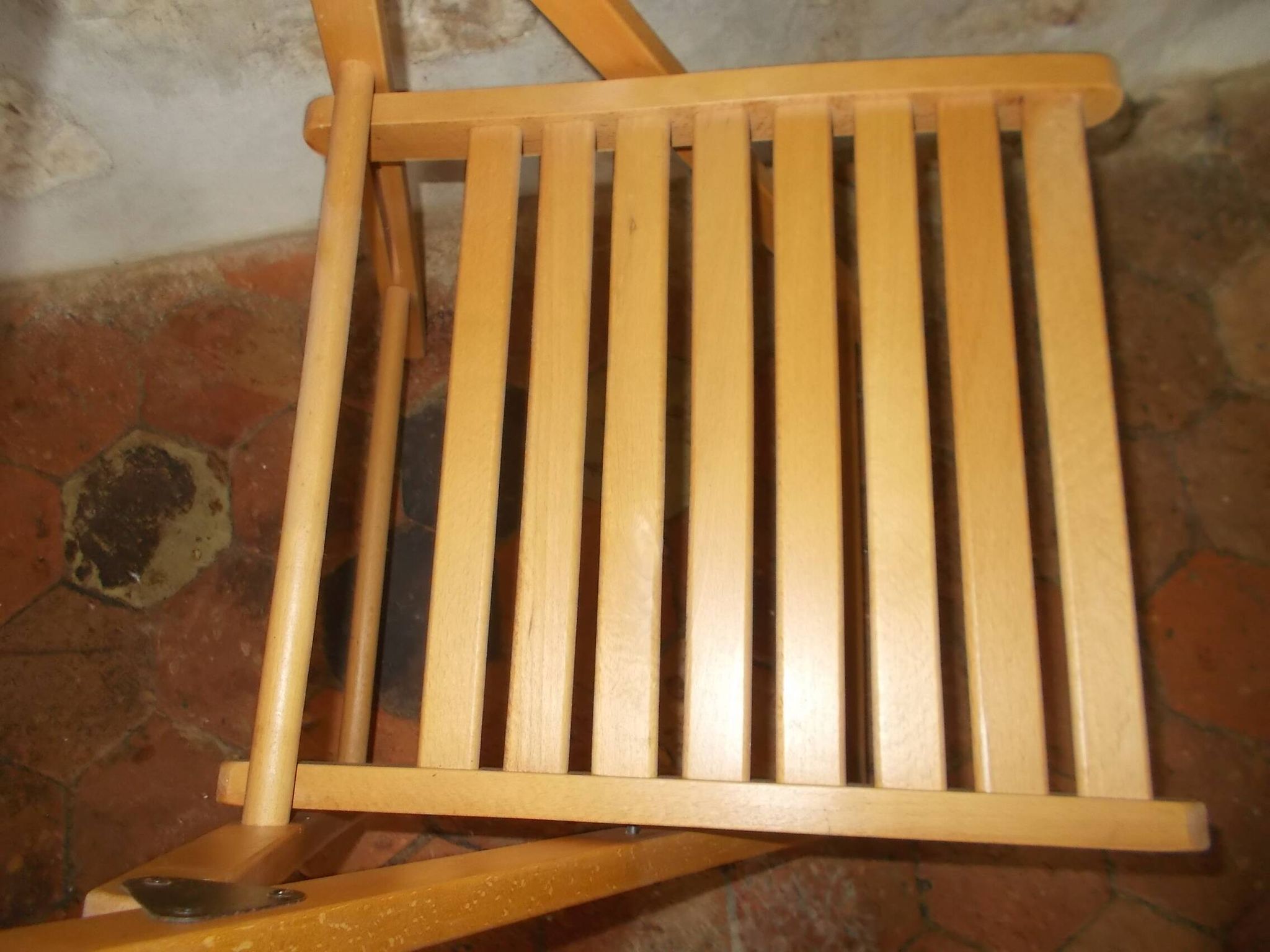 Vintage wooden folding chair