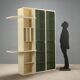 Armoire vintage Saporiti design Vittorio Introini Italie 1970s-1980s