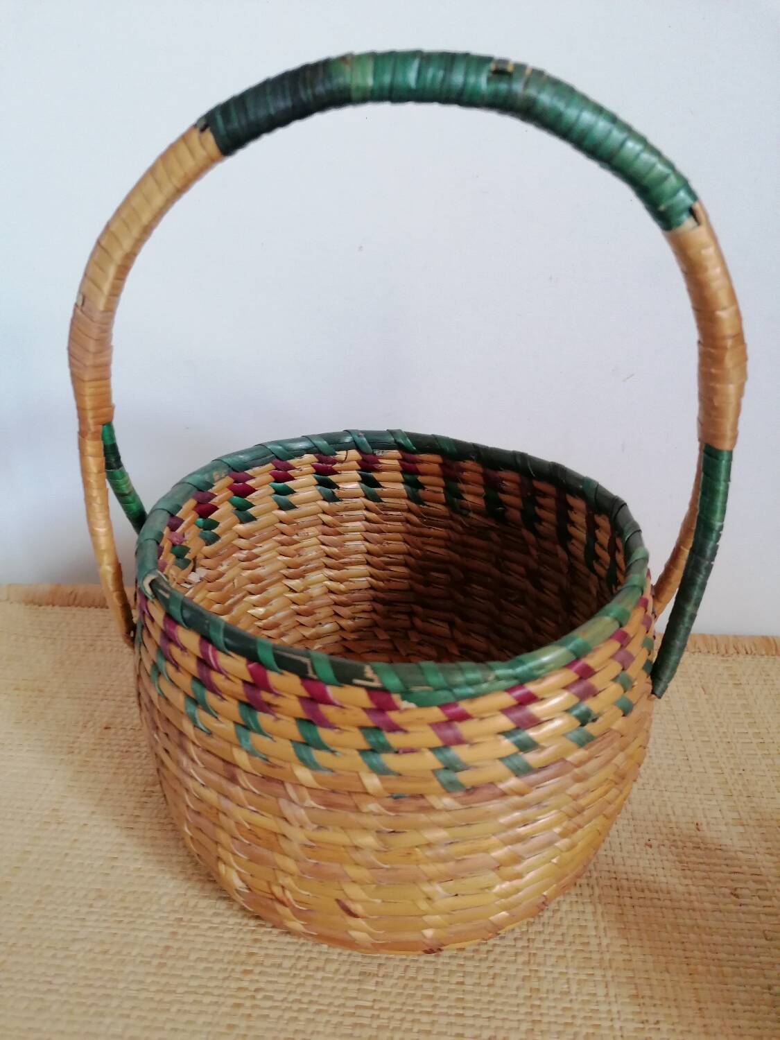 Children's woven straw basket