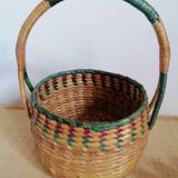 Children's woven straw basket