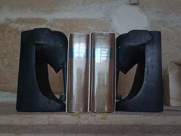 Paire de serre-livres éléphant