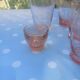 Verres vintage salmon pink colour