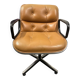 Fauteuil Pollock des années 80 en cuir cognac