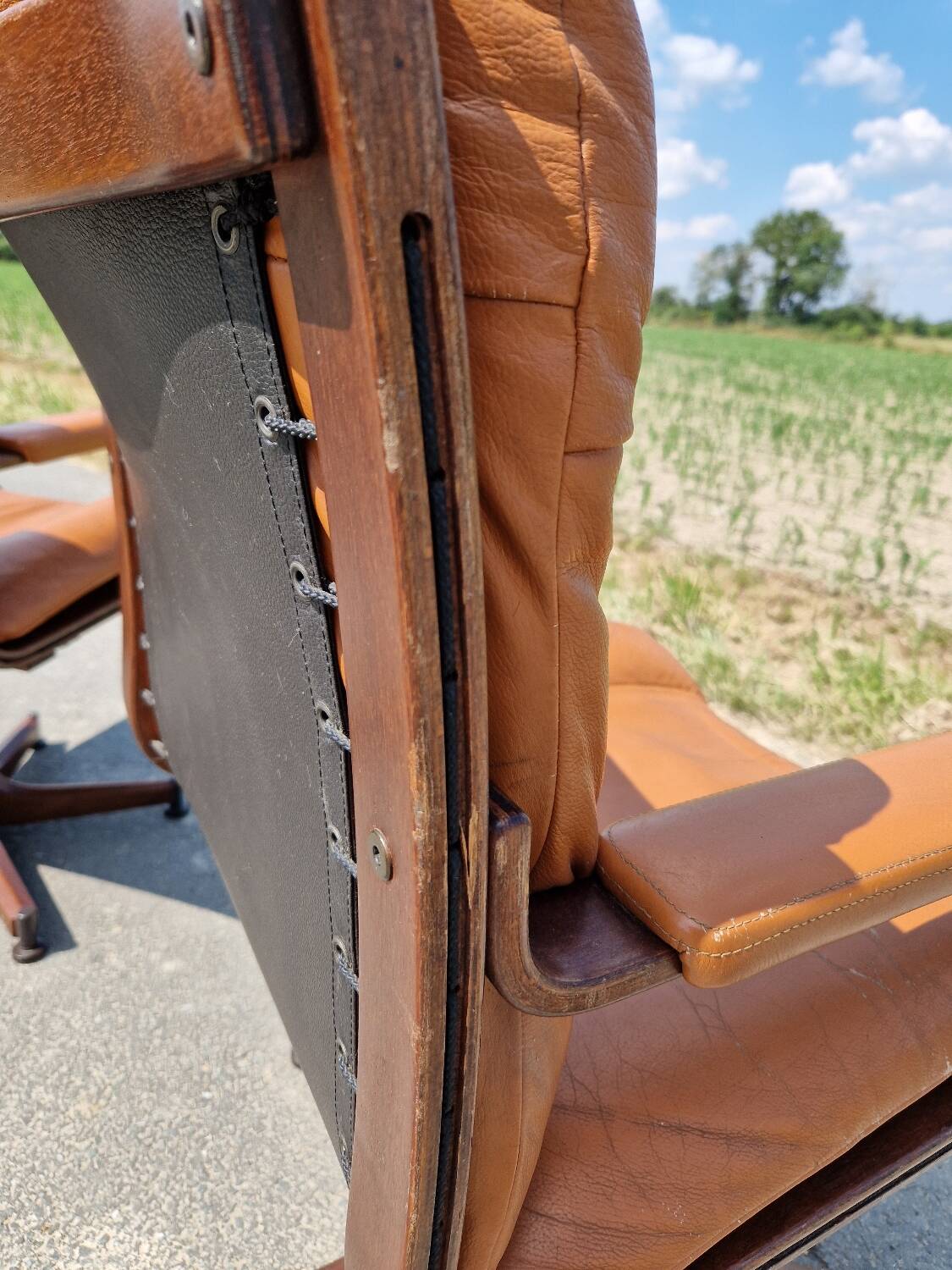 Set of 2 vintage Scandinavian armchairs co.fe.mo Italy 1970