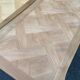 Table à manger Louis XV extensible rénovée en bois brut