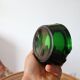 Cendrier en verre vert vintage