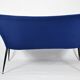 Canapé vintage deux places, république démocratique allemande, 1960, bleu marine, velours