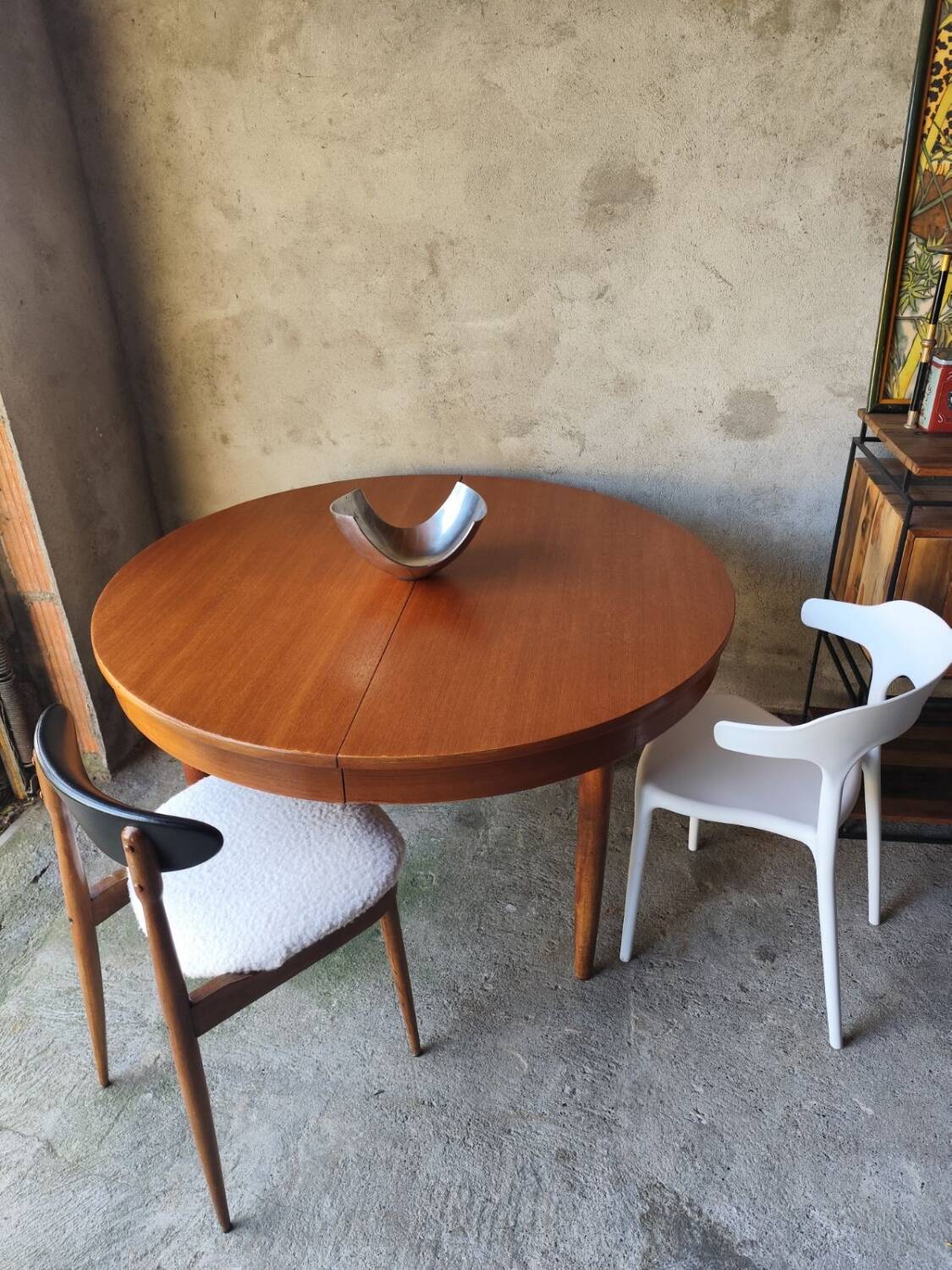 Vintage round dining table