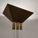 Vintage Brass and Lucite Floor Lamp, 1970s