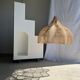 Rattan pendant lamp in the shape of a flower